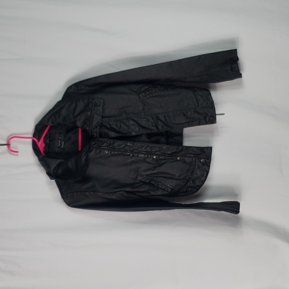 0217 nixon back leather jacket - Picture 3 of 5